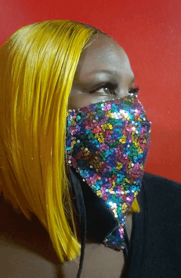 Confetti Sequin Face Mask