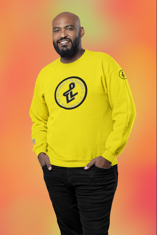 Yellow Live & Lit Logo Crewneck Sweatshirt